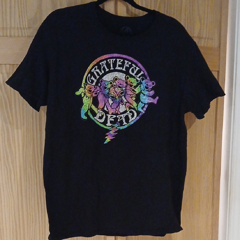 Grateful Dead Black T-Shirt with Colorful Graphic